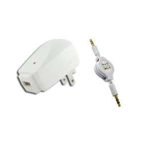 USB Car Charger +3.5Mm Jack Aux Auxiliary Cable For Ipod 