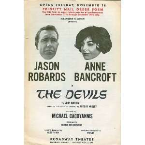   Devils Flyer (Jason Robards, Anne Bancroft) Broadway Theatre Books