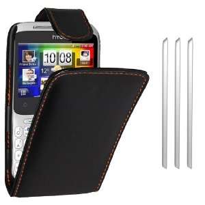  Accessory Pack For The HTC ChaCha Leather Flip Case Cover 