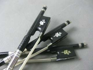 Strong 3pcs plaid Carbon fiber violin bow 4/4,Copper  