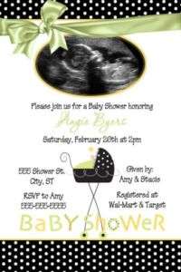 Stroller Fun Baby Shower Invitation Unisex Ultrasound  