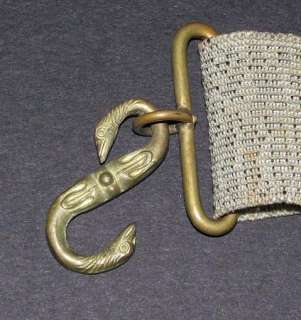 Vintage Masonic Leather Apron w/ Double Serpent Hook  