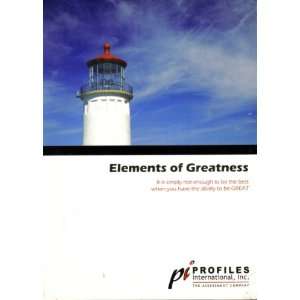  Elements of Greatness Profiles International Books