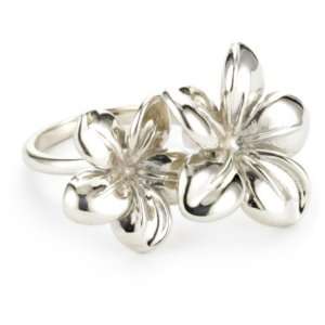  TZEN Incantato 18k Rhodium Over Silver Flower Ring, Size 