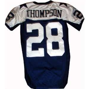  Tyson Thompson #28 Cowboys Game Issued Navy Jersey(Size 46 