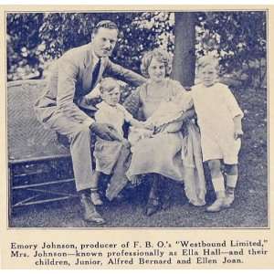  1923 Print Emory Johnson Silent Film Producer Family 