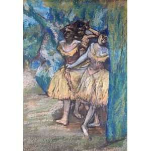  Three Dancers, With a Backdrop of Trees and Rocks by Edgar 