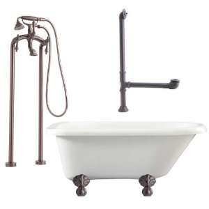 Giagni LA2 ORB Augusta 54 Roll Top Tub Kit White, with Ball and Claw 