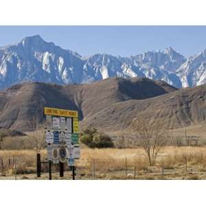  Lone Pine Sign and Mount Whitney from Highway 395 in Lone Pine 