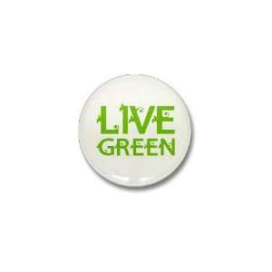 Live Green Earth day Mini Button by CafePress: Patio, Lawn 
