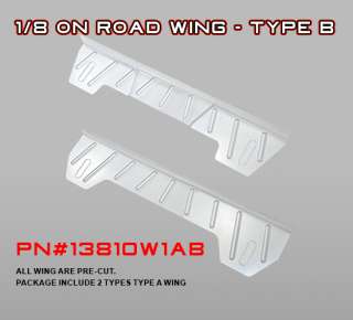 EastCoast  Body Support Kits 1/8 On Road Wing Type B  