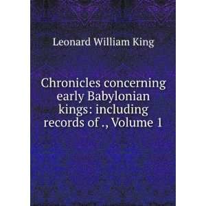  Chronicles concerning early Babylonian kings including 