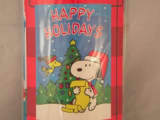 Peanuts Decorative Garden Flag Mini 12x18 Christmas Happy Holidays 