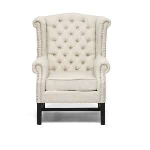 Sussex Beige Linen Club Chair 
