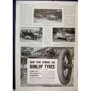  Dunlop Tyre Humber Cabrio Phaeton Adler Car 1912 Advert 