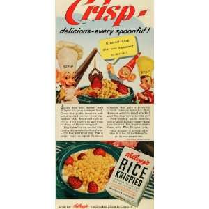  1942 Ad Vintage Snap Crackle Pop Kelloggs Rice Krispies 