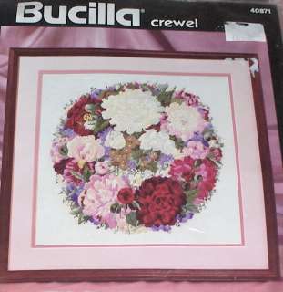 Bucilla / Glynda Turley Floral Garden Wreath Crewel Kit  