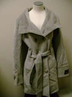 Jones New York Belted Double Skirt 3/4 Wool Coat 14  