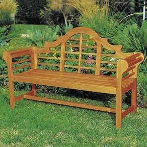   Outdoor Natural Garden Bench Lutyens Patio Bench: Patio, Lawn & Garden
