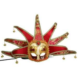  Red Womens Jester Half Mask: Home & Kitchen