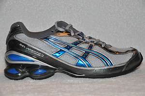 Mens Asics Gel Frantic 4 Running Shoes Sneakers Silver/ Blue/Gunmetal 