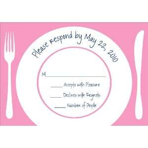  Utensil Silhouette Ballerina/Navy Response Cards Kitchen 