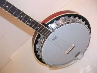 Jay Turser JTBN 30T 4 String Banjo, Remo™ Coated Head, Mahogany 