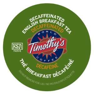 Timothys Decaf English Breakfast Tea K Cups 24 Tea K Cups  