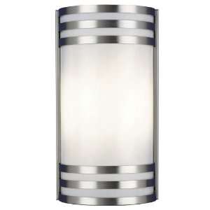   Wall Sconce, Triple Metal Band, Satin Nickel Finish: Home Improvement
