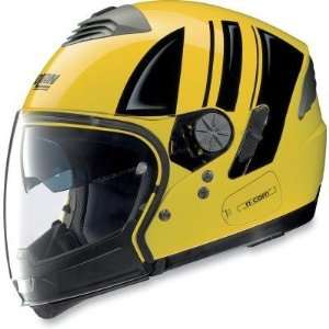 Nolan N43 Trilogy N COM Helmet , Color Yellow/Black, Style Motorrad 