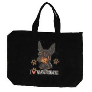 Miniature Pinscher Zipper Tote Bag