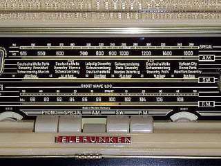 Antique Radio, 1956 Telefunken Short Wave, Tube Radio  