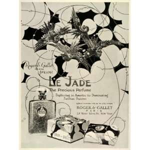  1924 Ad Roger Gallet Le Jade Parisian Perfume Bottle Paris 