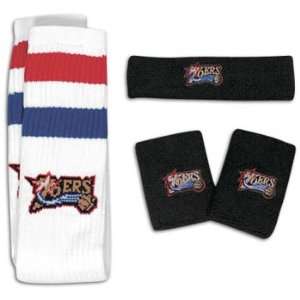  76ers For Bare Feet NBA Sock/Wrist & Headband Set Sports 