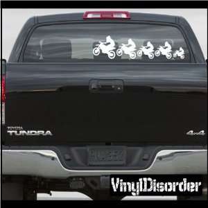 Family Decal Set Dirt Bikes 01 Stick People Car or Wall Vinyl Decal 