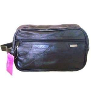    Genuine Leather Travel Toiletry Bag: Health & Personal Care