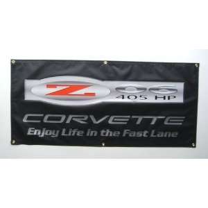  Corvette C5 Z06 405HP Black Vinyl Banner Patio, Lawn 