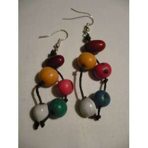  Colorful Beans and Seeds  Earrings 