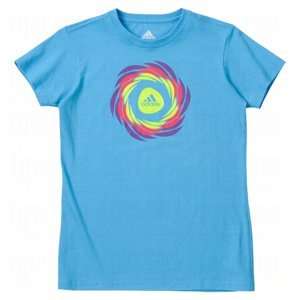   adidas Girls Sunburst T Shirts Fresh Splash/Small