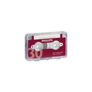  Philips Speech Dictation Minicassette With File Clip 