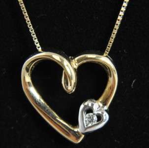 Up for your consideration here is a classic diamond open heart 