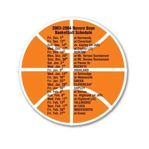  9169BB    Basketball Sports Schedule Magnet