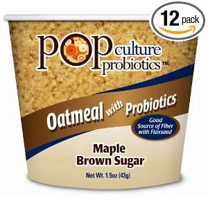 Pop Culture Probiotics Oatmeal Cup Maple Brown Sugar, 1.5 Ounce 