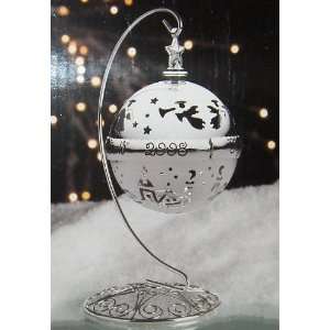 Towle Silver Plate 2008 Musical Ornament Filigree Rotates Stand NEW 