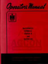 FARMALL Super A & AV Tractor Owners Operators Manual  