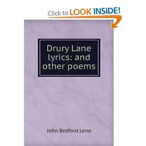  Drury Lane lyrics and other poems John Bedford Leno 