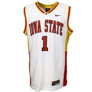   State Cyclones #1 White Replica Basketball Jersey