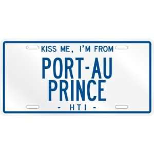 NEW  KISS ME , I AM FROM PORT AU PRINCE  HAITI LICENSE PLATE SIGN 