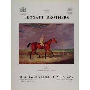 1958 Ad Leggett Bros. Fleur de Lis Herring Horse Jockey 