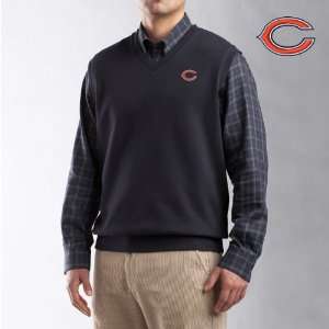   Chicago Bears Mens Journey Supima Flatback Sweater Vest: Sports